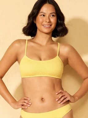Women's Smocked Bralette Bikini Top - Wild Fable™